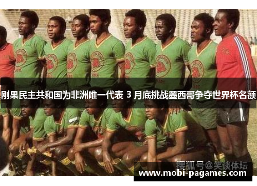 刚果民主共和国为非洲唯一代表 3 月底挑战墨西哥争夺世界杯名额